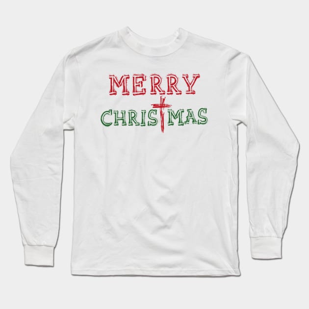 Merry CHRISTmas Long Sleeve T-Shirt by TeeTrafik